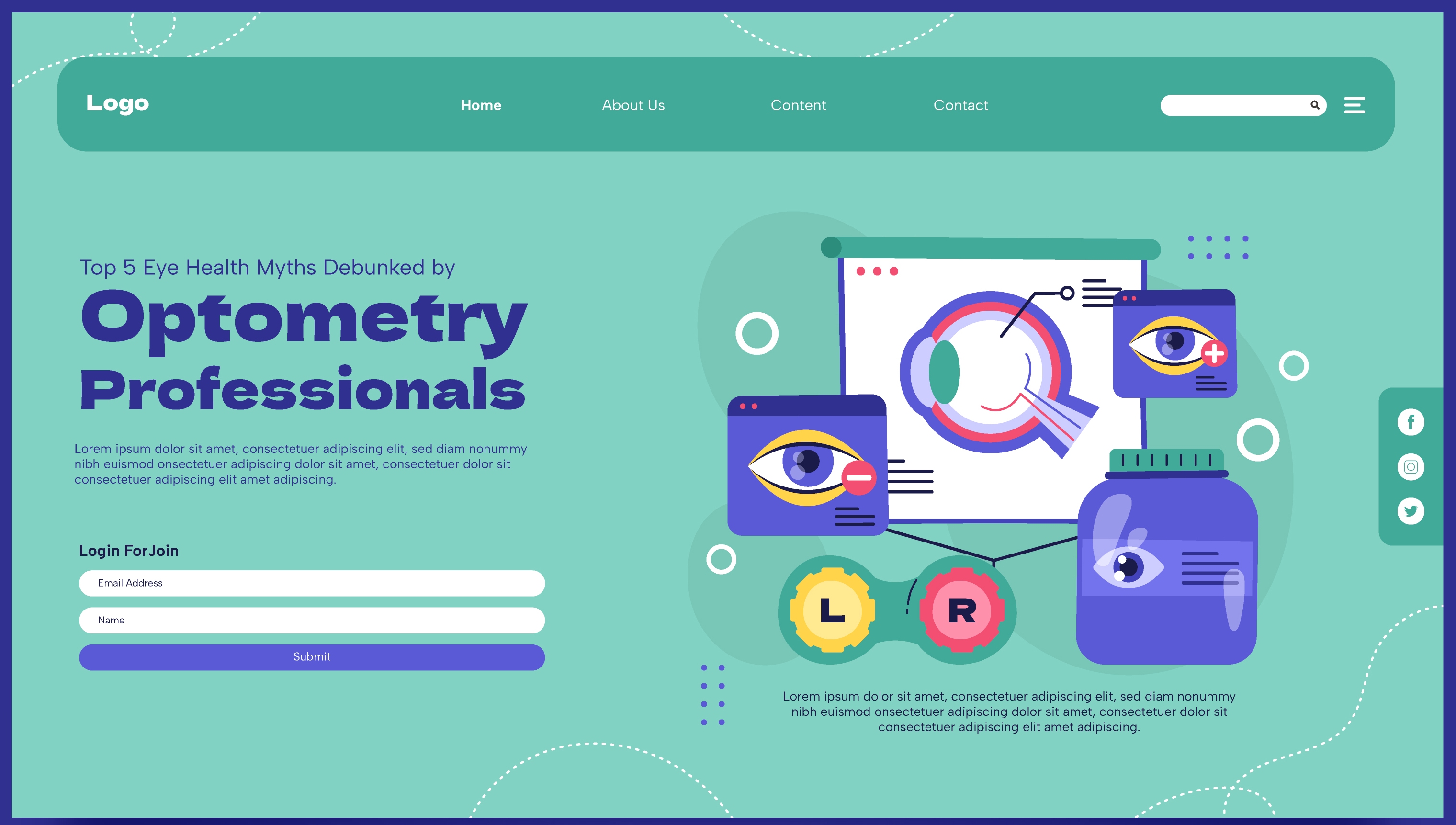 optical website development